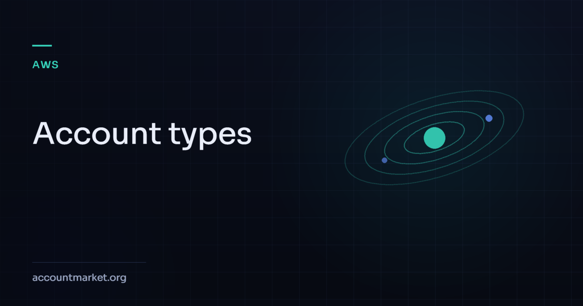 Orbital diagram in teal and indigo representing AWS account structure