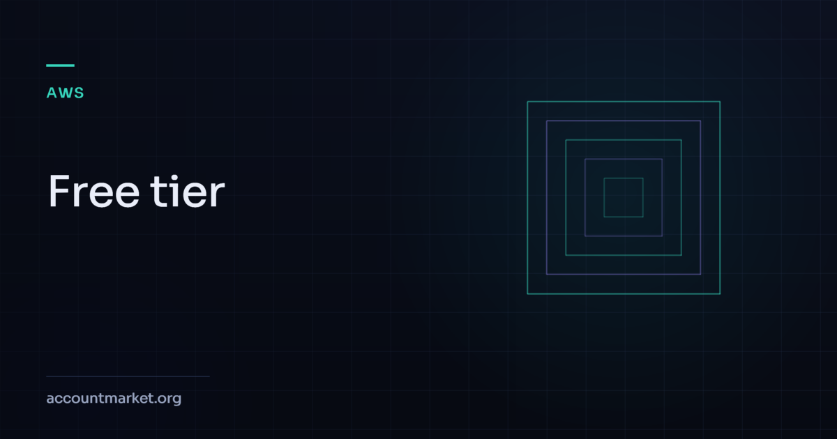 Nested square motif representing layered AWS free tier allowances